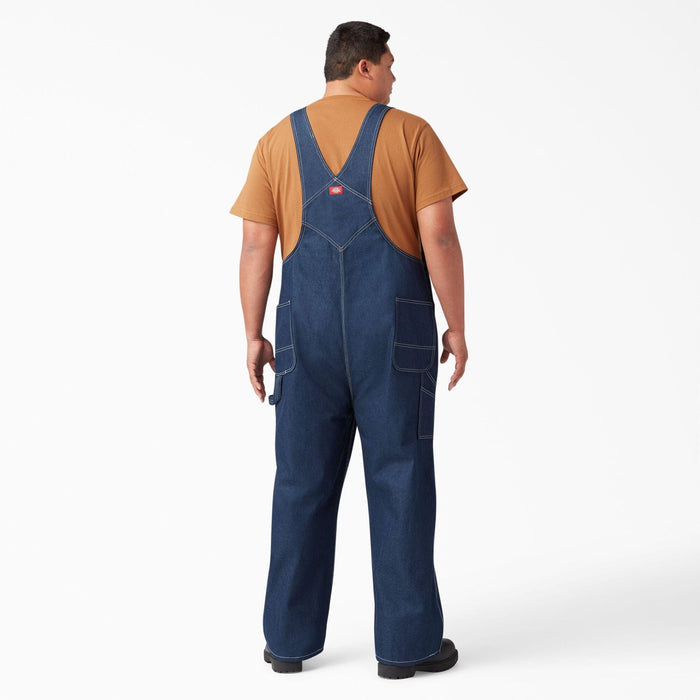 Indigo blue Dickies denim bib overall, second big and tall fit product view