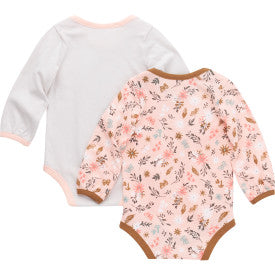 Carhartt infant girls floral print two piece set in tropical peach, additional product image