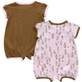 Carhartt infant girls floral romper two piece set in brown, additional product image