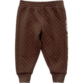 Carhartt toddler quilted jersey sweatpant in chestnut, additional product image
