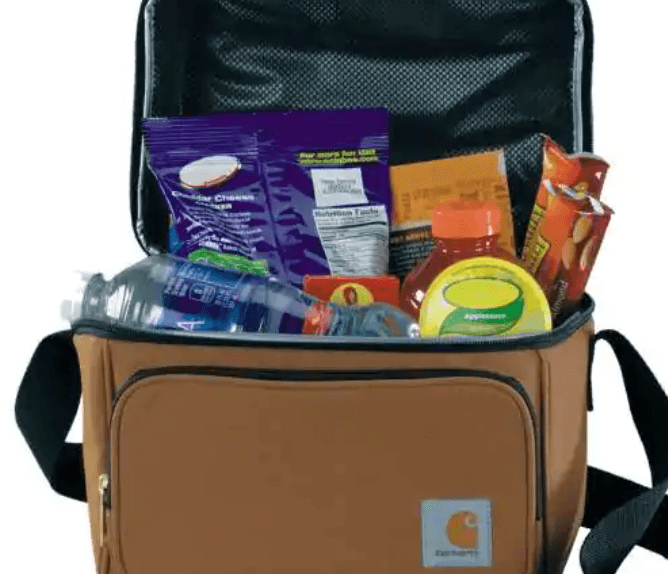 Carhartt insulated 12 can two compartment lunch cooler in Carhartt brown