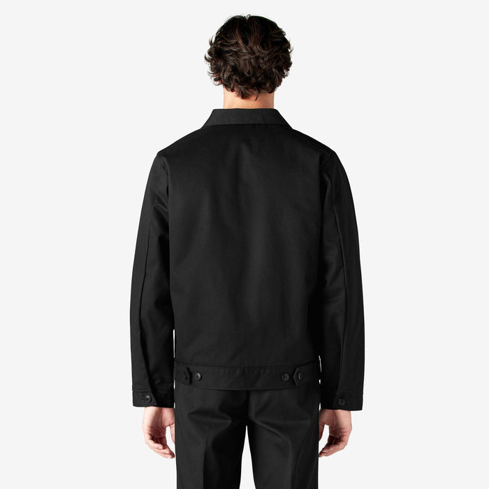 Dickies insulated Eisenhower jacket in black, back view