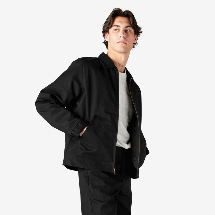 Dickies insulated Eisenhower jacket in black, second alternate view