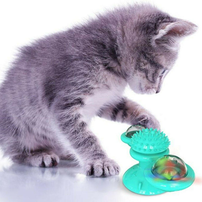 Interactive Cat Toy – Windmill Spinner with Fish Design for Kittens