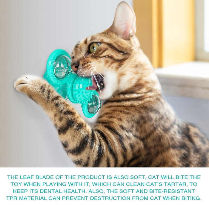 Interactive Cat Toy – Windmill Spinner with Fish Design for Kittens