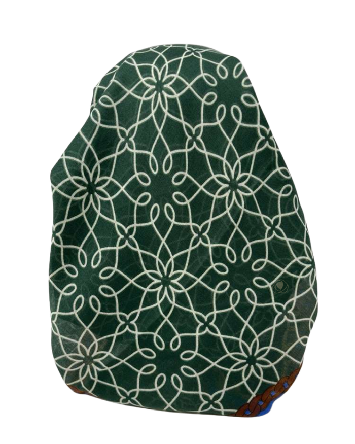 It's Younique Green Chains Designer Inspired Pre-Tied Open Back Bandanna with Velvet Grip Myselflingerie.com