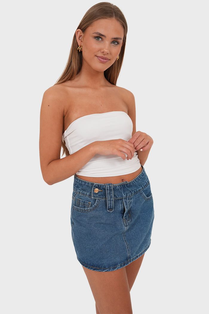 "Izzy” denim skirt blue
