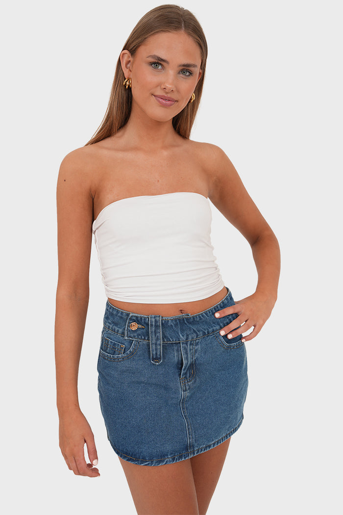 "Izzy” denim skirt blue
