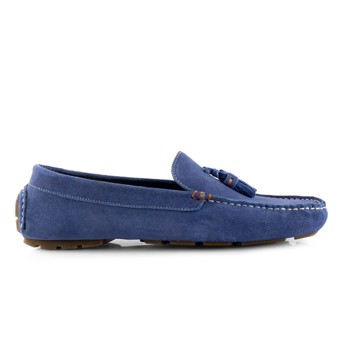 Jackson Suede Leather Driving Loafers - Blue