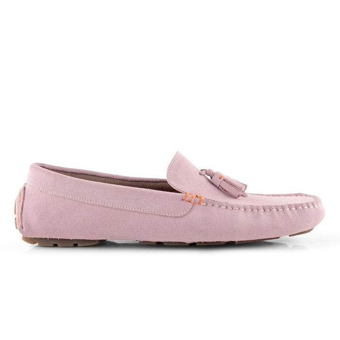 Jackson Suede Leather Driving Loafers - Pink