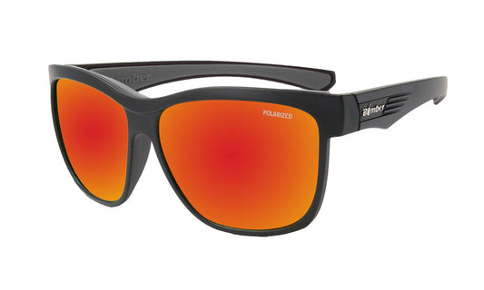Bomber Jaco polarized safety sunglasses with red mirror lens and floating frame