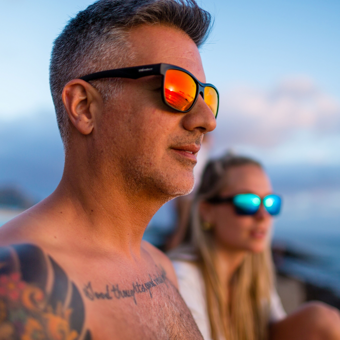 Bomber Jaco red mirror polarized sunglasses, additional product view