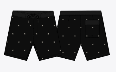 Fasthouse Jasper 19 inch boardshort in black and white