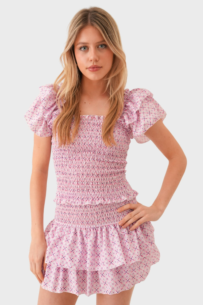 "Java" ruffle top
