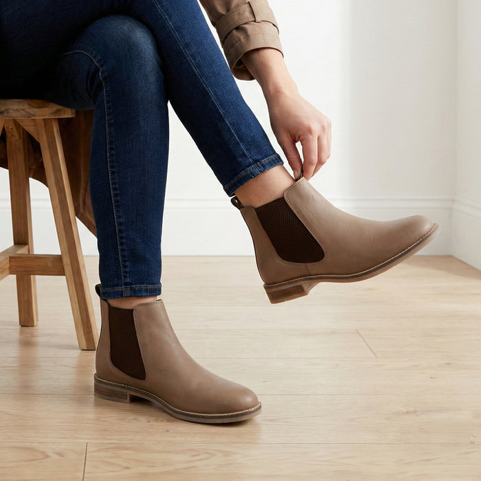 Jenny II Leather Chelsea Boots - Sandstone