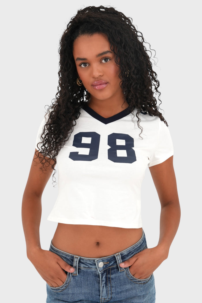 "Jersey" top white