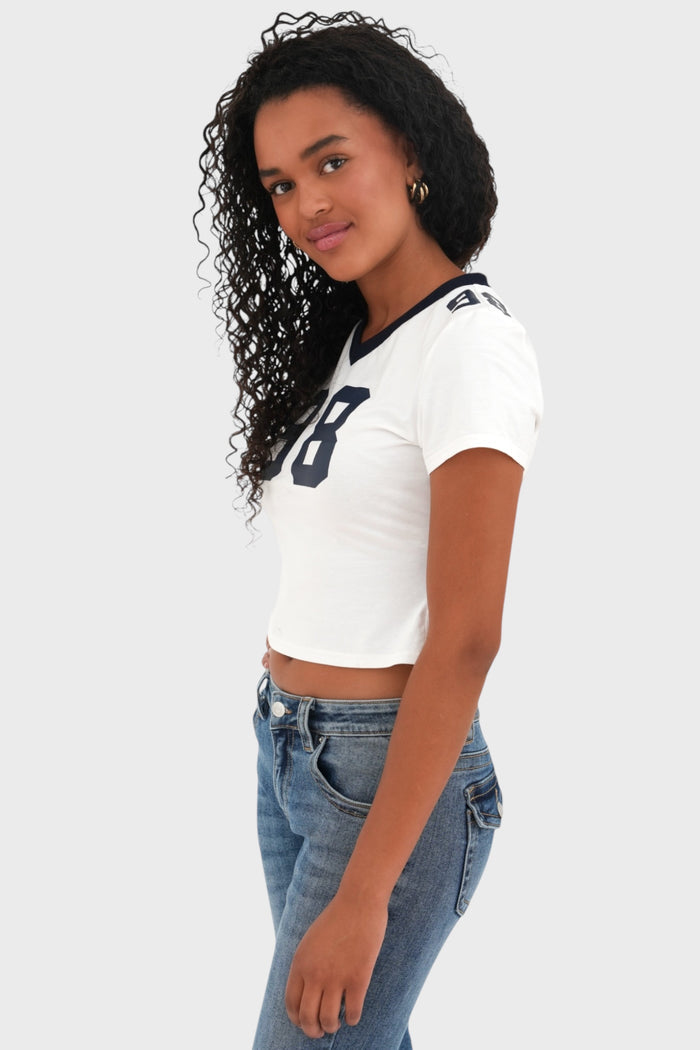 "Jersey" top white