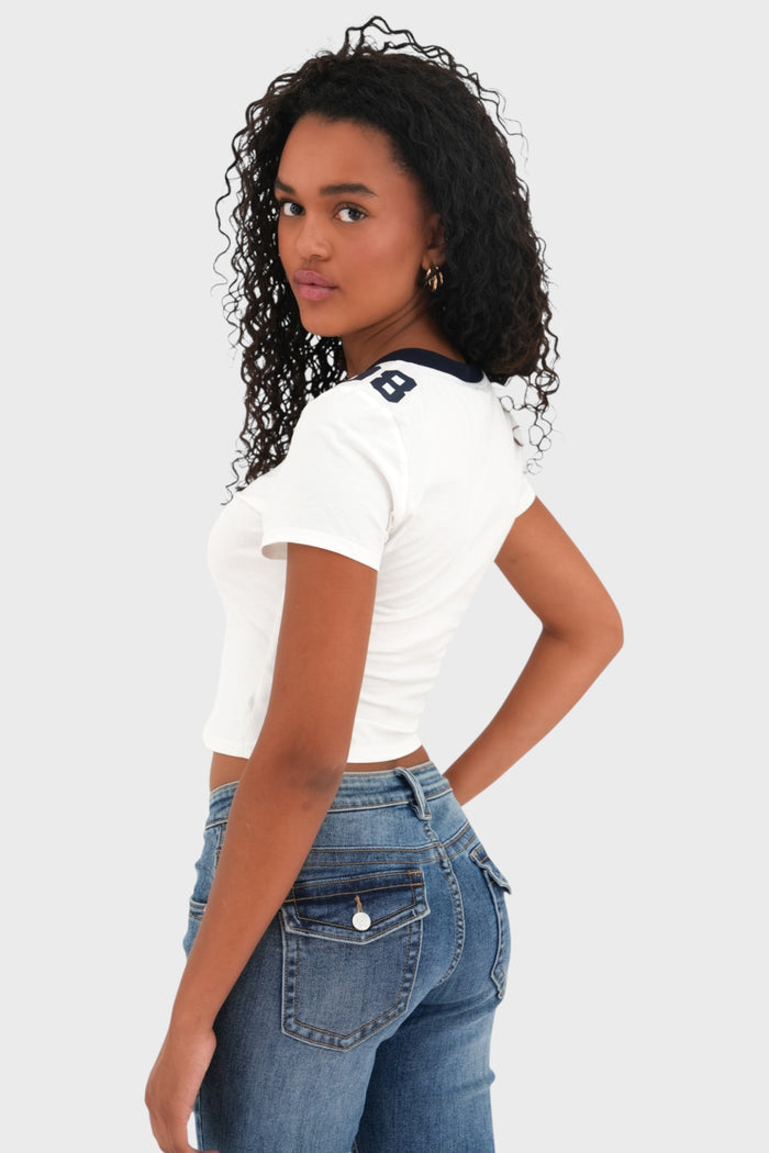 "Jersey" top white