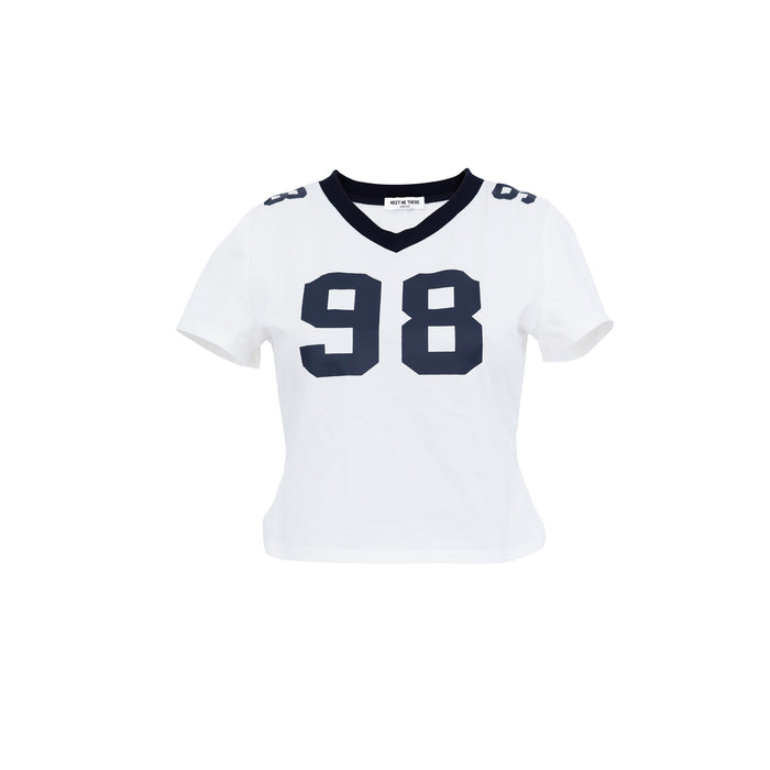 "Jersey" top white