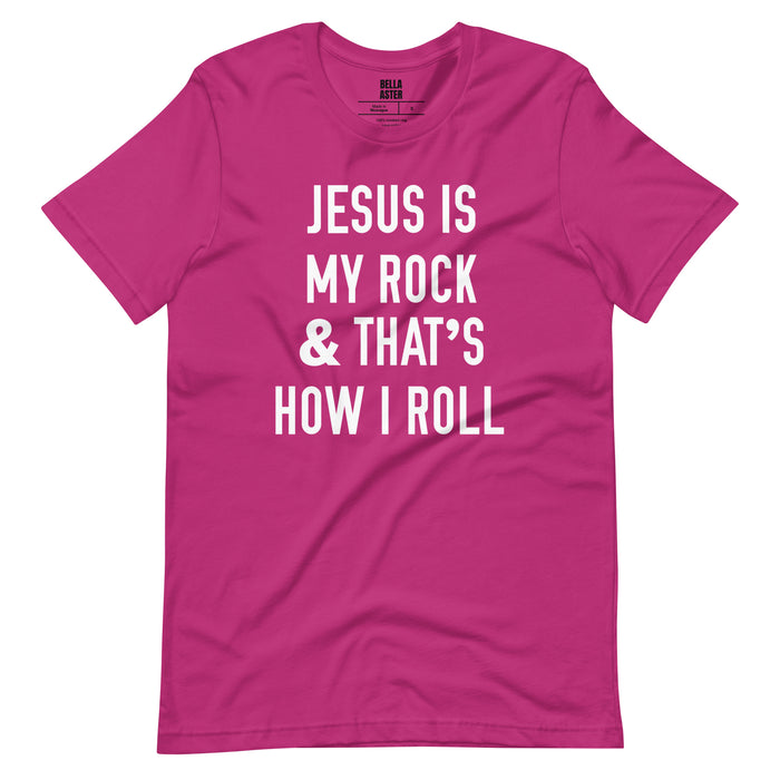 Jesus Is My Rock & That's How I Roll Graphic Tee - Women - Bloom Seventy Seven