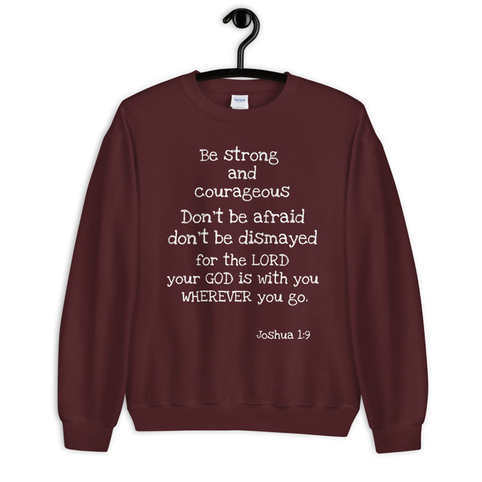 Joshua 1:9 Couple Graphic Sweatshirts - Bloom Seventy Seven