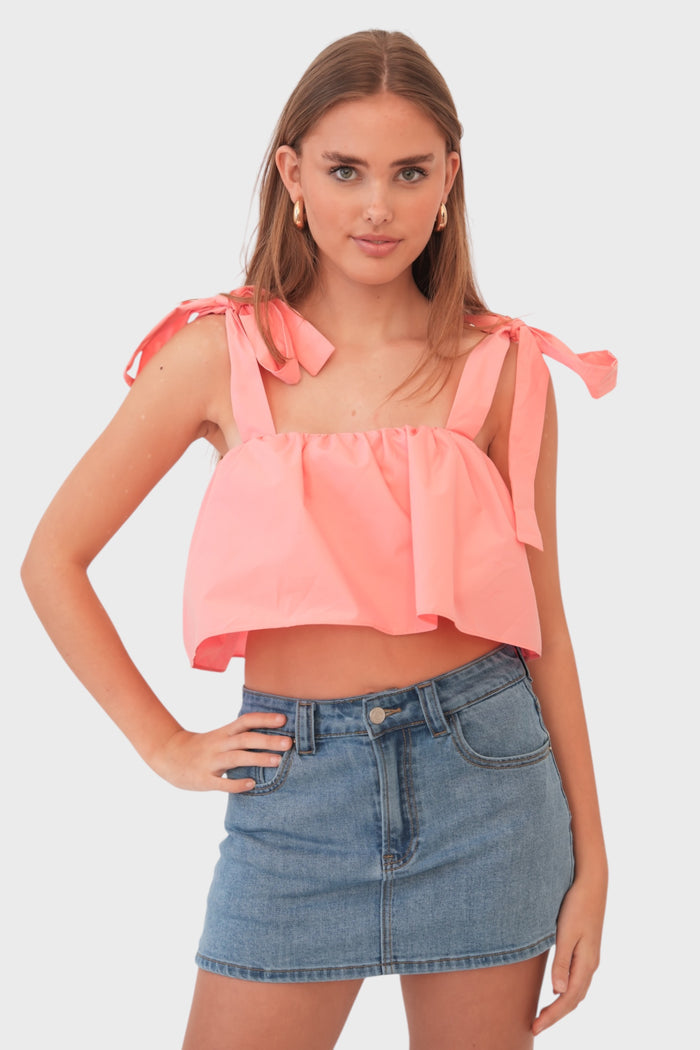 "Joy" top pink