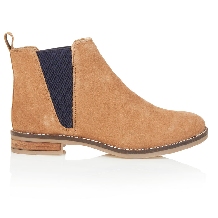 Juliet Suede Leather Chelsea Boots - Tan