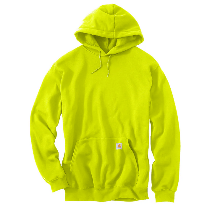 Carhartt K121 loose fit midweight hoodie in high visibility brite lime