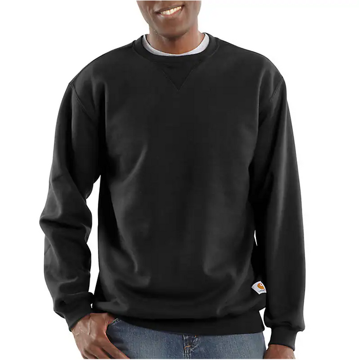 Carhartt K124 loose fit midweight crewneck sweatshirt in black, available in tall