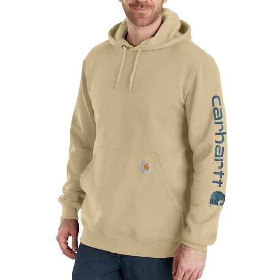 Carhartt K288 loose fit midweight logo sleeve graphic hoodie in beach heather