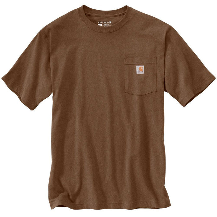 Carhartt K87 loose fit heavyweight pocket t-shirt in mocha heather