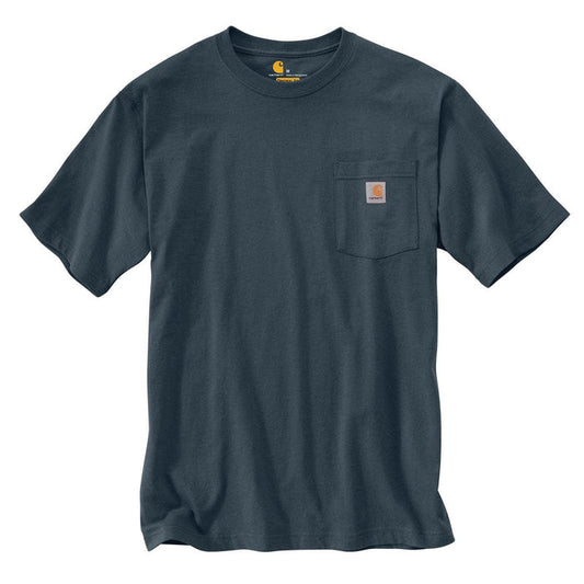 Carhartt K87 loose fit heavyweight pocket t-shirt in blue stone, sizes to 5XL