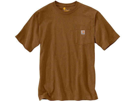 Carhartt K87 loose fit heavyweight short-sleeve pocket t-shirt in Carhartt brown, available in big and tall sizes
