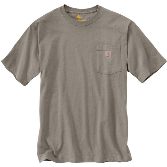 Carhartt K87 loose fit heavyweight pocket t-shirt in desert, front view