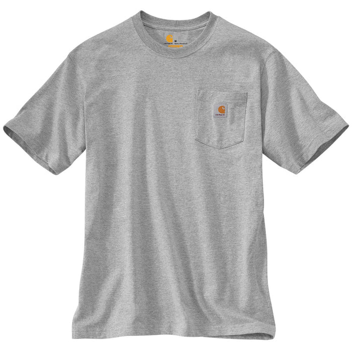 Carhartt K87 loose fit heavyweight pocket t-shirt in heather grey, front view