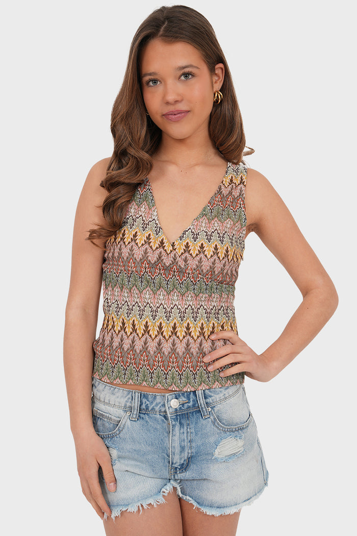 "Kaia" top green