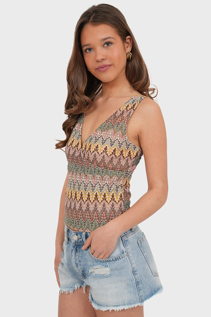 "Kaia" top green