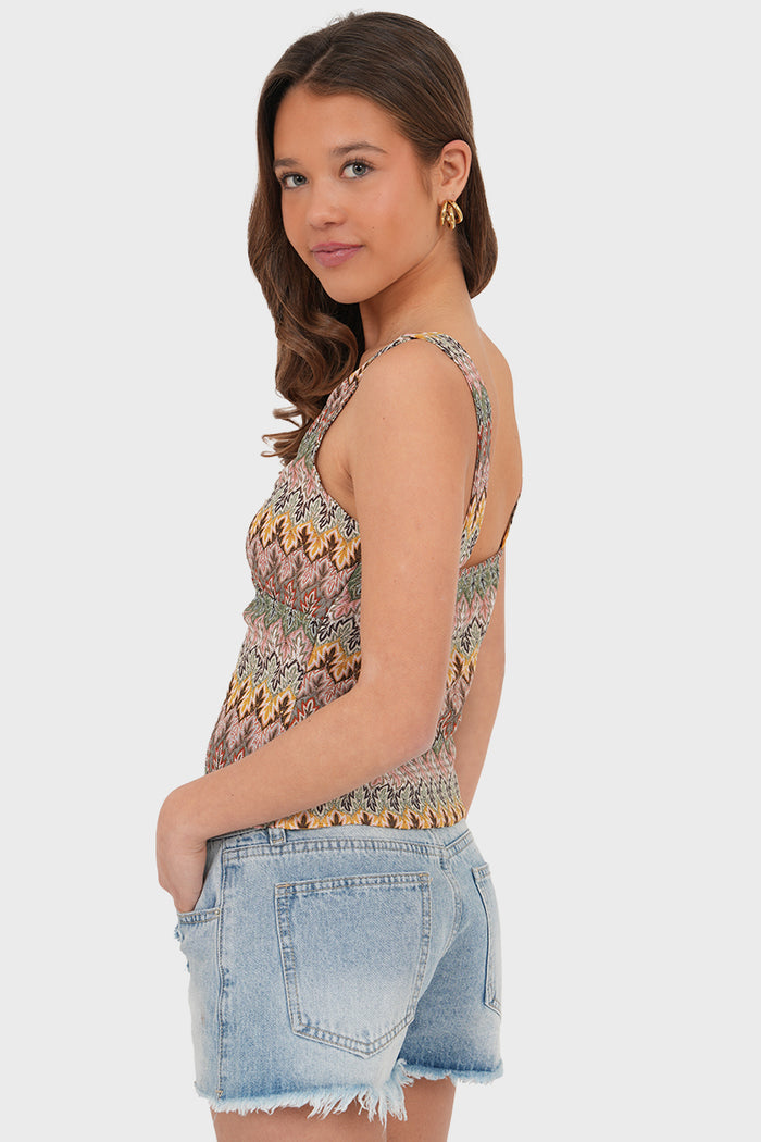 "Kaia" top green