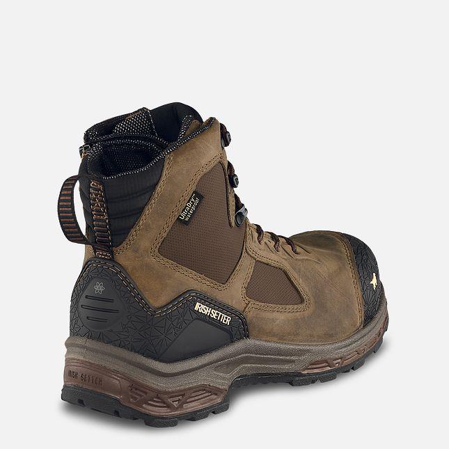Irish Setter Kasota waterproof side zip work boot in brown leather, alternate view