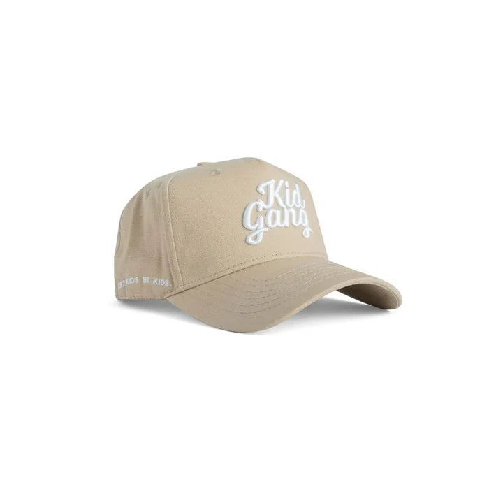 Dad Gang Kid Gang youth hat in tan