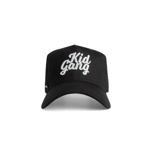 Dad Gang Kid Gang youth trucker hat in black