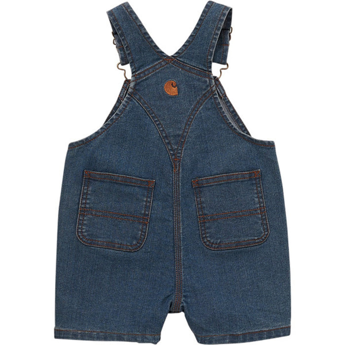 Carhartt kids denim shortall in medium wash, additional product image