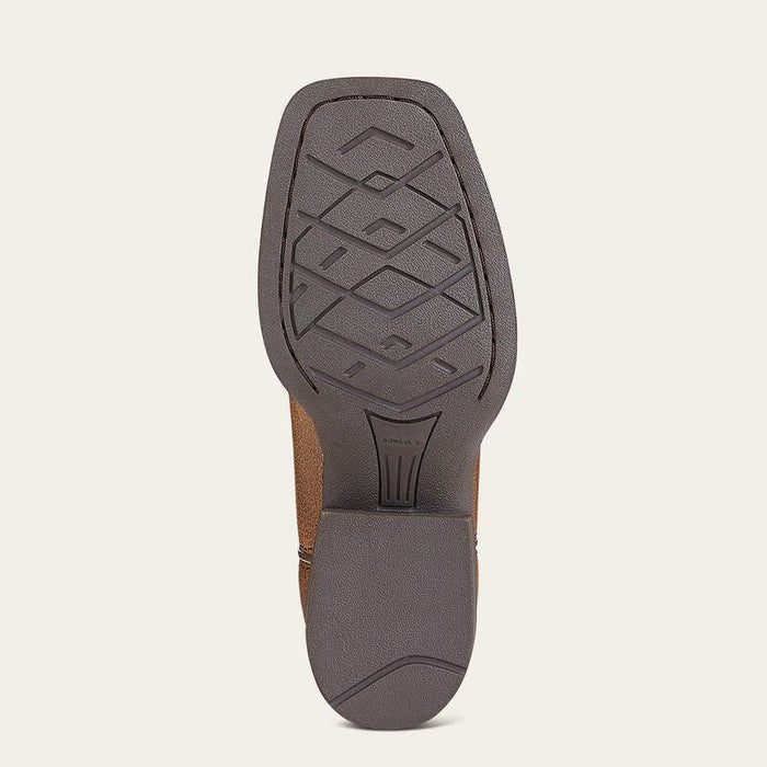 Sole view of the Ariat Kid's Tombstone western boot showing the outsole tread pattern