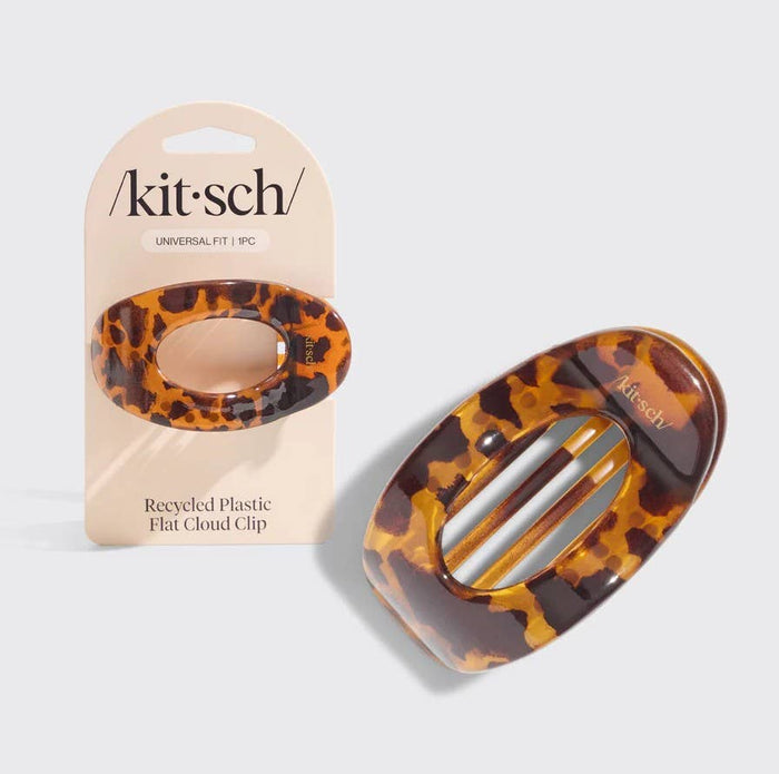 KITSCH Recycled Plastic Medium Flat Cloud Clip - Tort