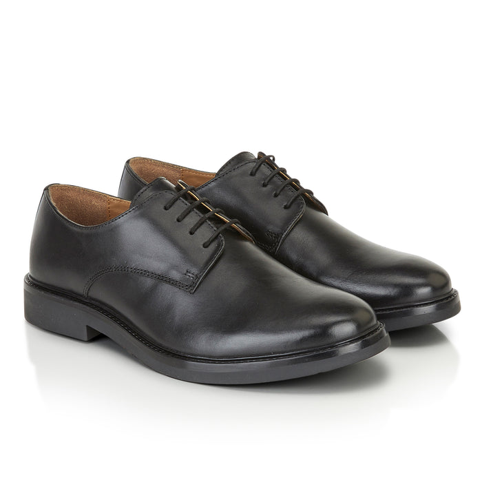 Knighton Leather Derby Shoes - Black