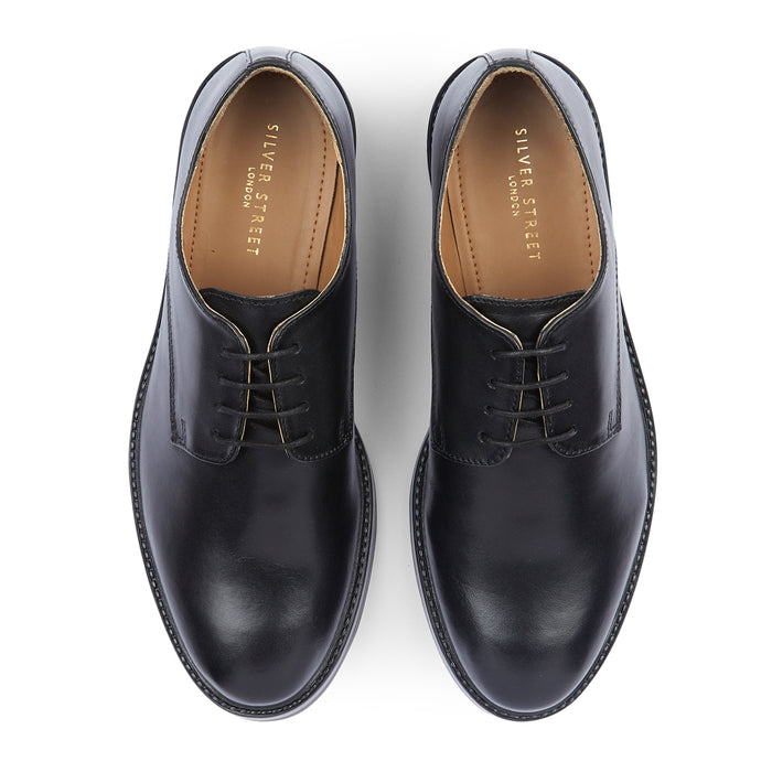Knighton Leather Derby Shoes - Black