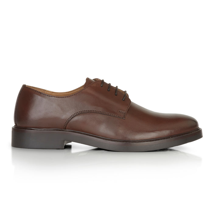 Knighton Leather Derby Shoes - Brown