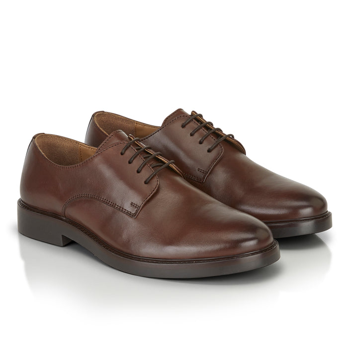 Knighton Leather Derby Shoes - Brown