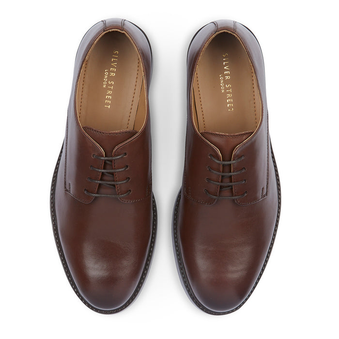 Knighton Leather Derby Shoes - Brown