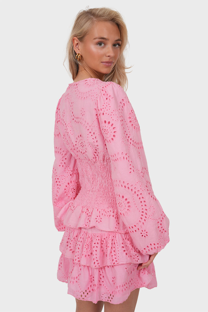 "Lacey" dress hot pink